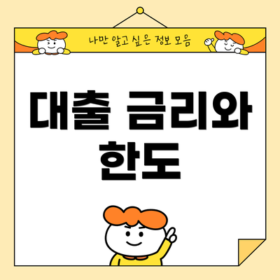 대출 금리와 한도