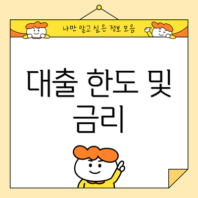 대출 한도 및 금리