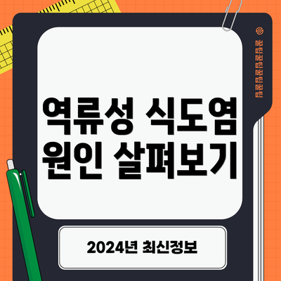 역류성 식도염 원인 살펴보기