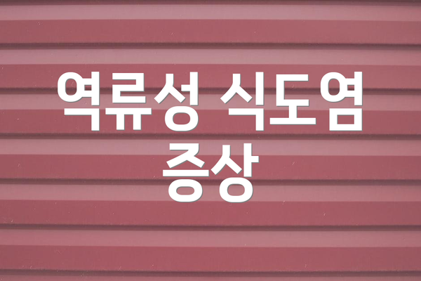 역류성 식도염 증상