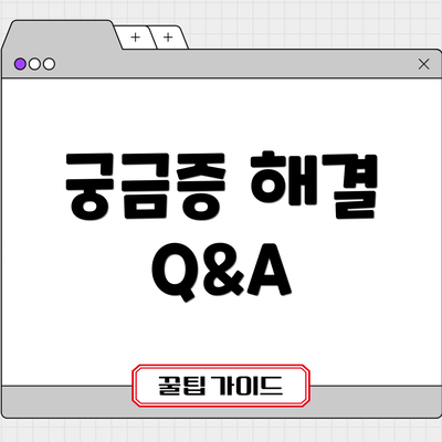 궁금증 해결 Q&A