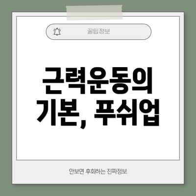 근력운동의 기본, 푸쉬업