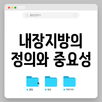내장지방의 정의와 중요성