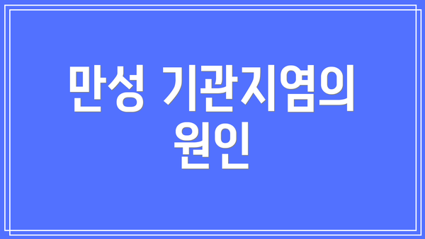 만성 기관지염의 원인