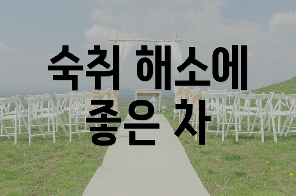 숙취 해소에 좋은 차