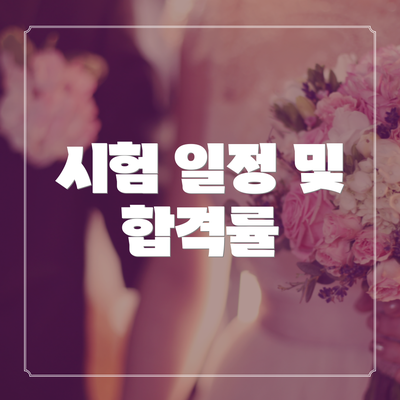 시험 일정 및 합격률