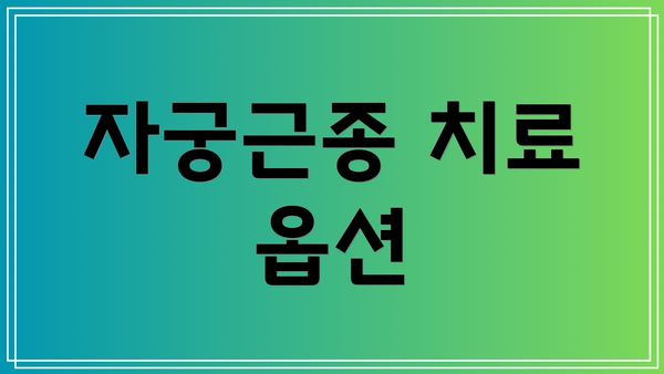 자궁근종 치료 옵션