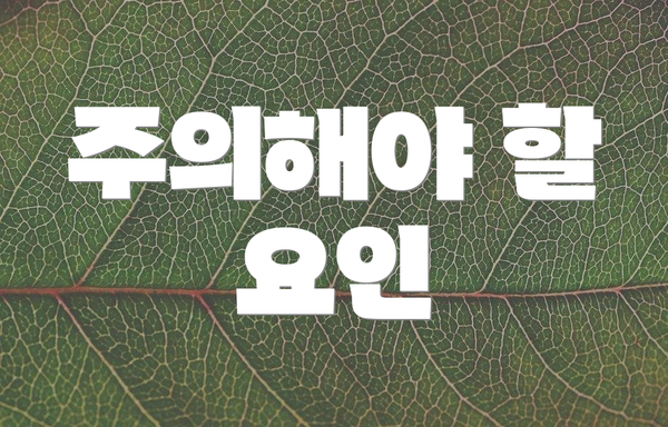 주의해야 할 요인