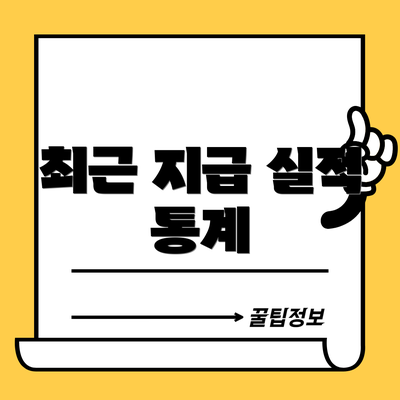 최근 지급 실적 통계
