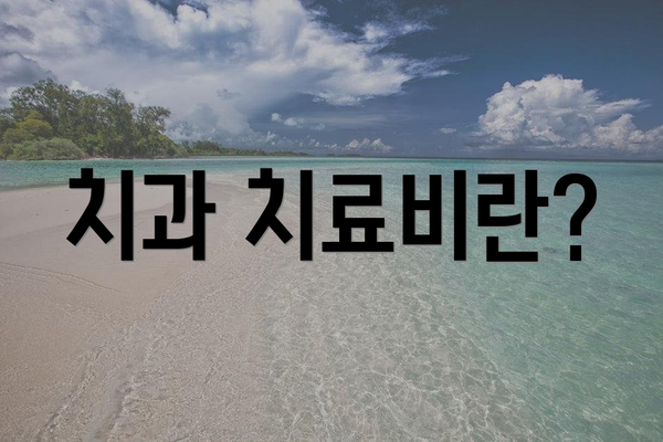 치과 치료비란?