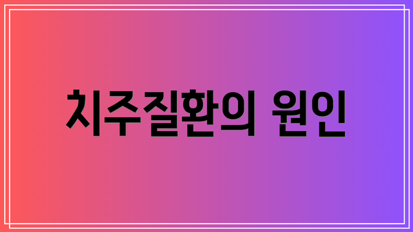 치주질환의 원인
