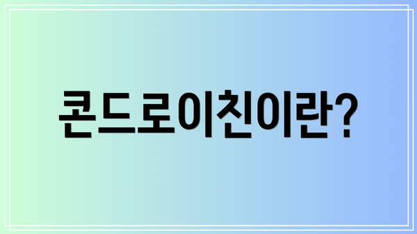 콘드로이친이란?