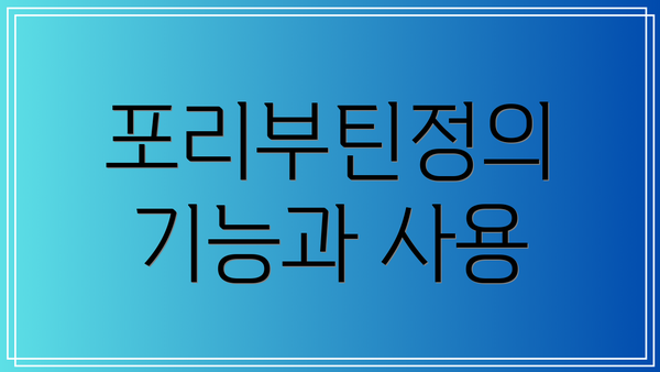 포리부틴정의 기능과 사용