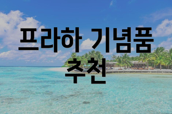 프라하 기념품 추천