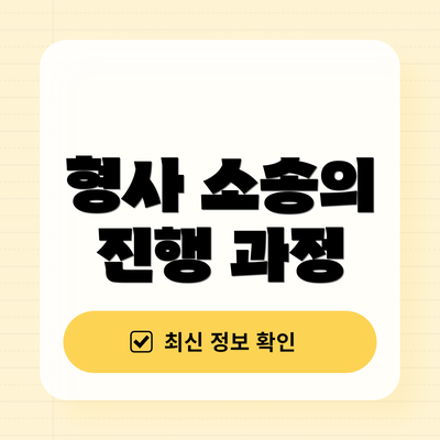 형사 소송의 진행 과정