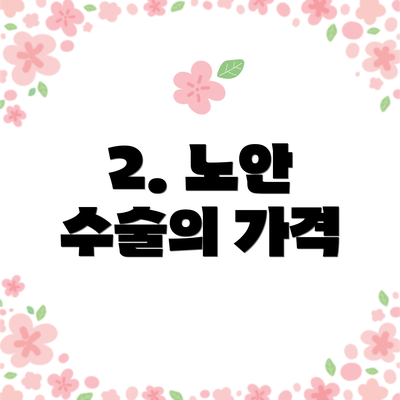 2. 노안 수술의 가격