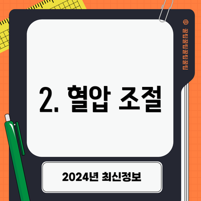 2. 혈압 조절