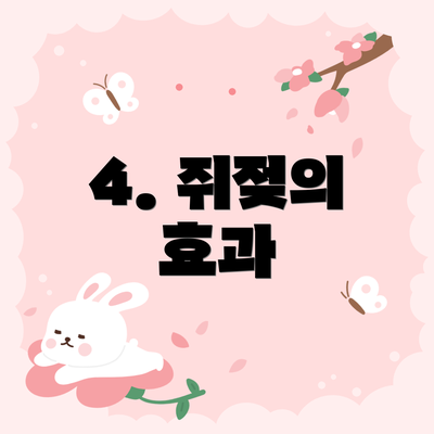 4. 쥐젖의 효과