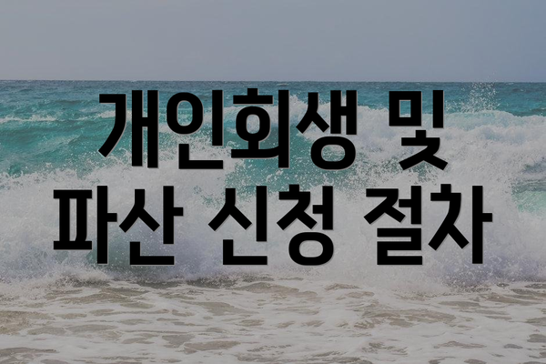 개인회생 및 파산 신청 절차