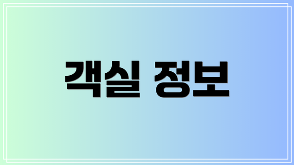 객실 정보