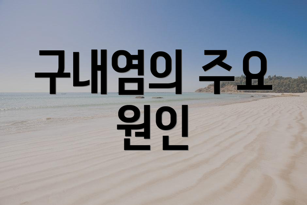 구내염의 주요 원인