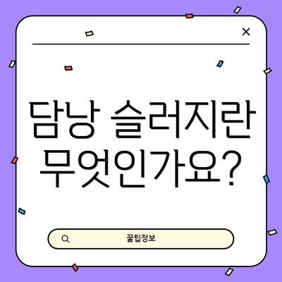 담낭 슬러지란 무엇인가요?