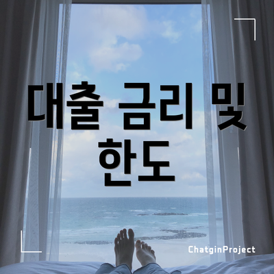 대출 금리 및 한도