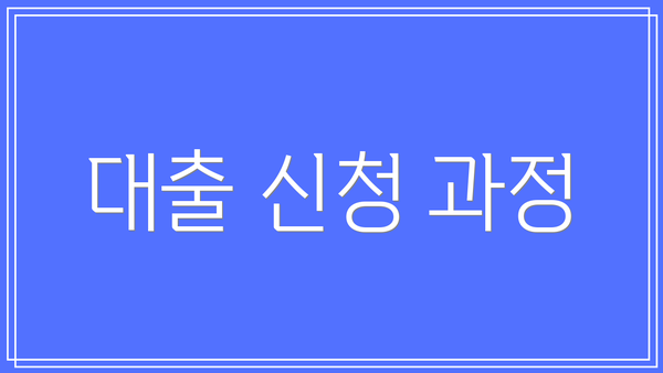 대출 신청 과정
