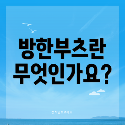방한부츠란 무엇인가요?