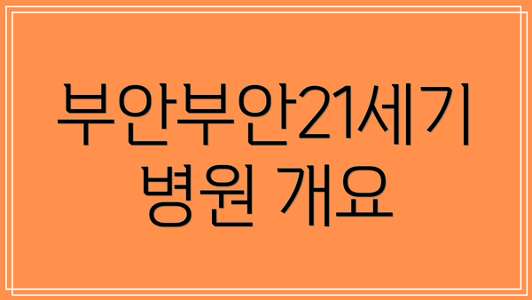 부안부안21세기병원 개요