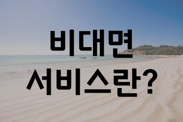 비대면 서비스란?