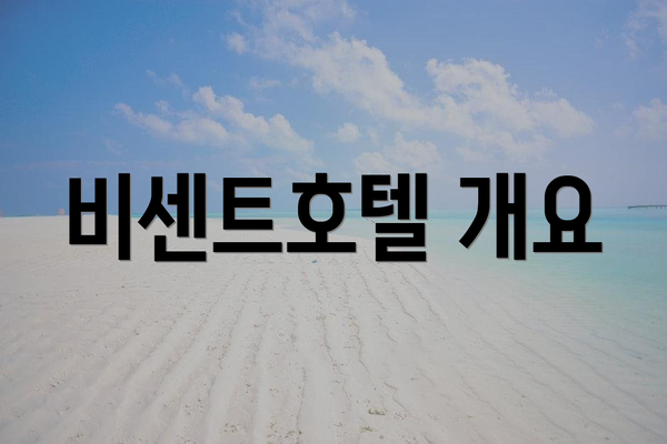 비센트호텔 개요