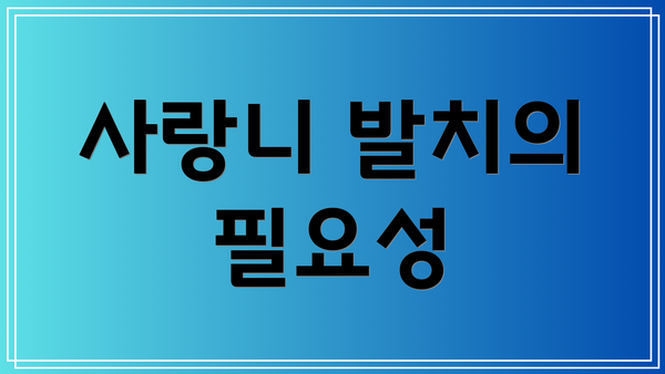 사랑니 발치의 필요성