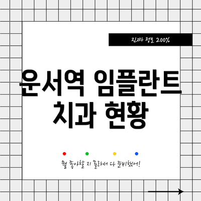 운서역 임플란트 치과 현황