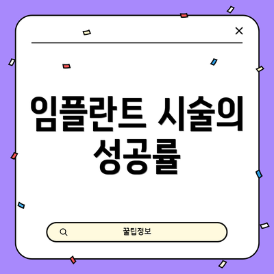 임플란트 시술의 성공률