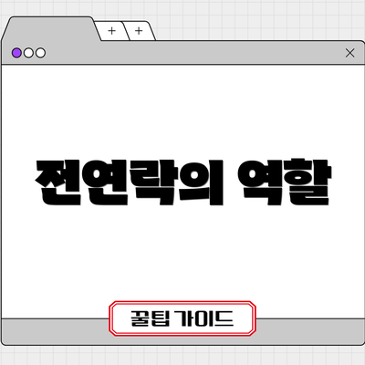 전연락의 역할