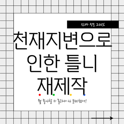 천재지변으로 인한 틀니 재제작