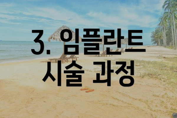 3. 임플란트 시술 과정
