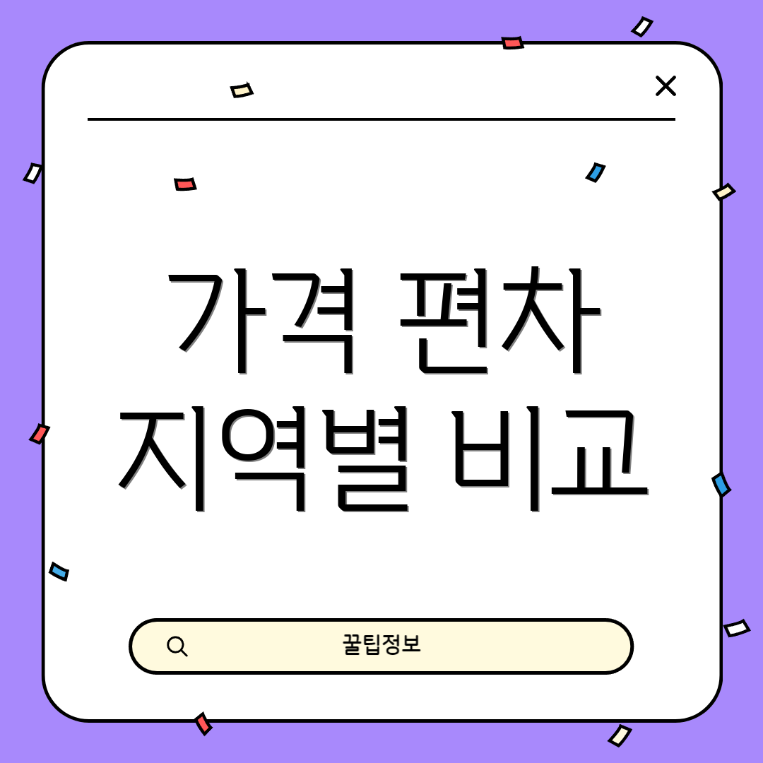 가격 편차 지역별 비교