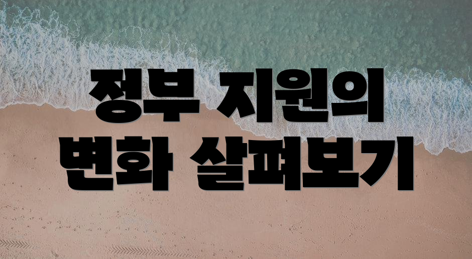 정부 지원의 변화 살펴보기