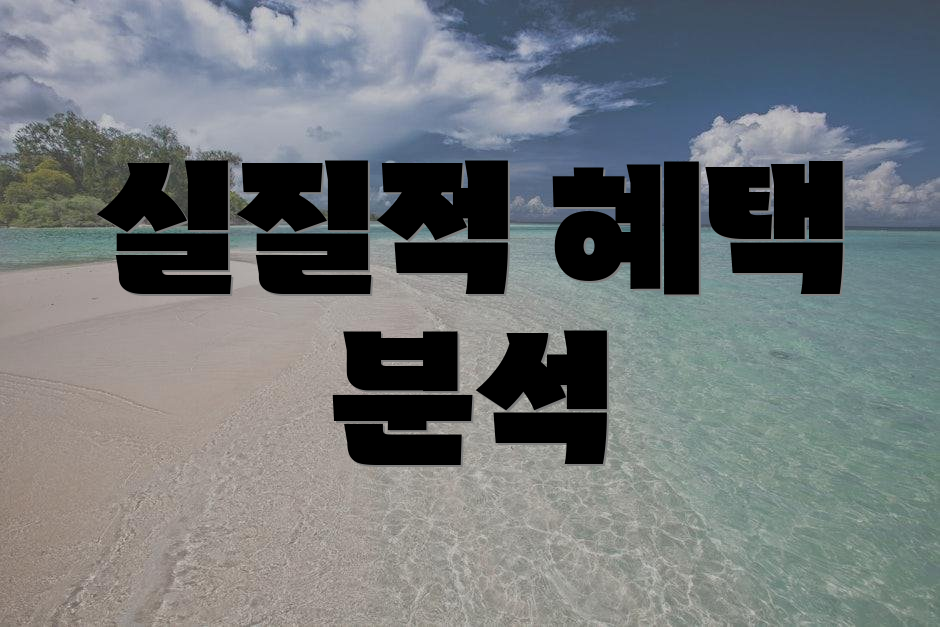 실질적 혜택 분석
