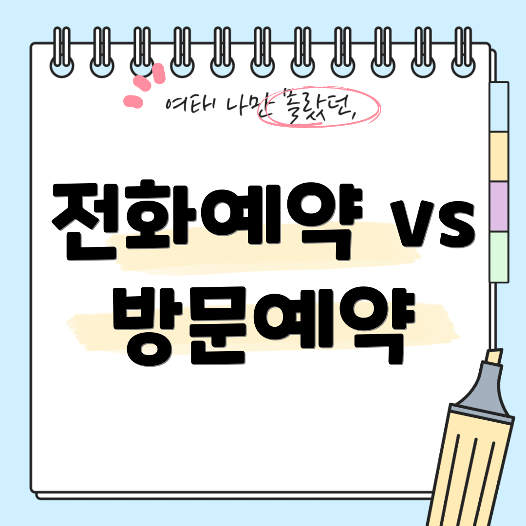 전화예약 vs 방문예약