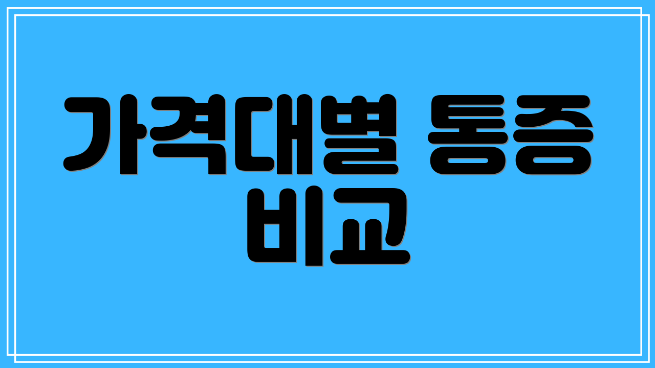 가격대별 통증 비교