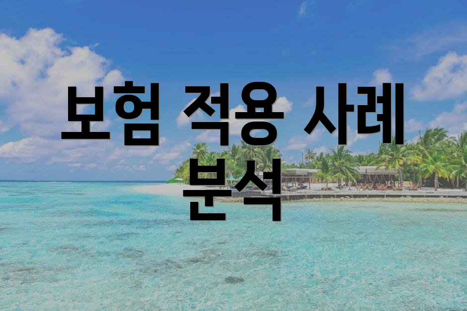 보험 적용 사례 분석