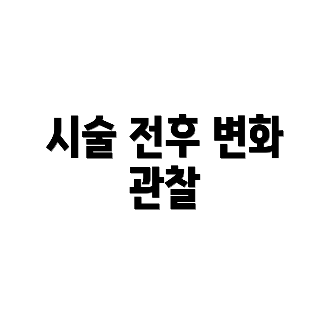 시술 전후 변화 관찰