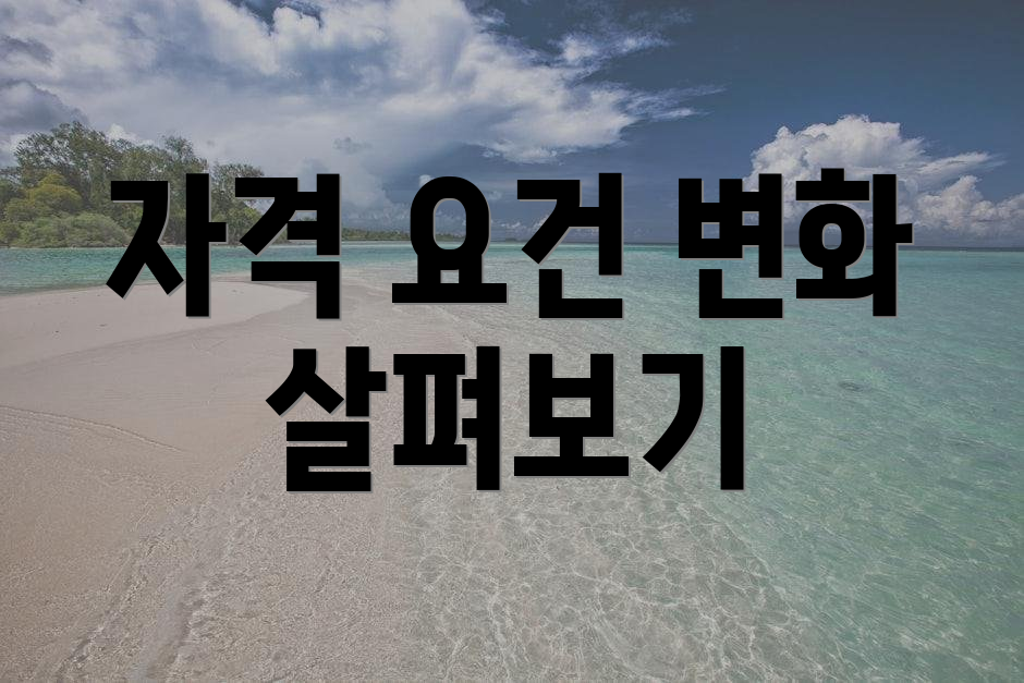 자격 요건 변화 살펴보기
