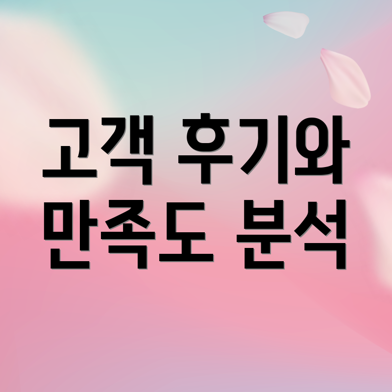 고객 후기와 만족도 분석