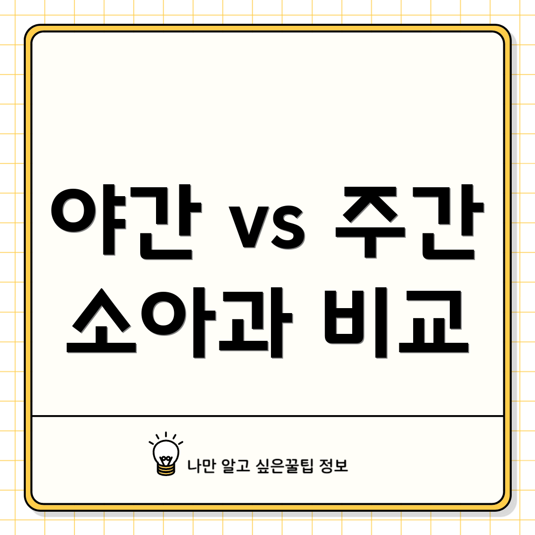 야간 vs 주간 소아과 비교