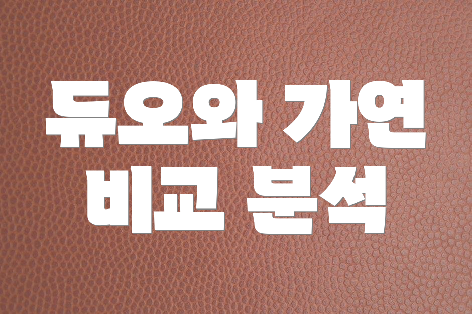 듀오와 가연 비교 분석