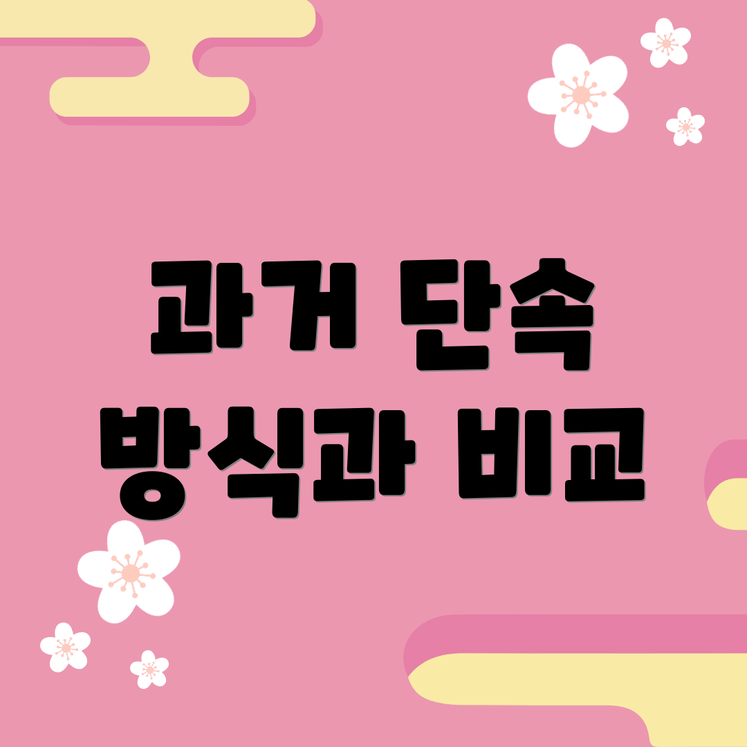 과거 단속 방식과 비교